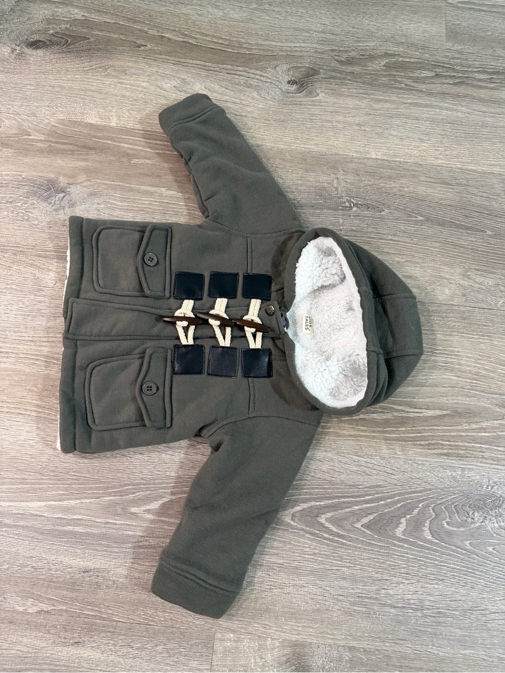 Kids Olive Toggle Hooded Coat - 12-18mths